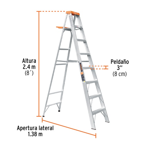 [7506240614418] ESCABOT TRUPER 7FT ALUM 10337