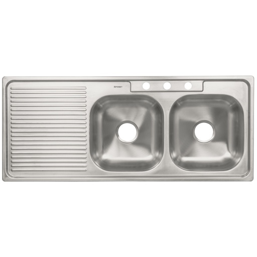 [7506240650058] EVIER FOSET DBLE 120*50 DROIT 45061