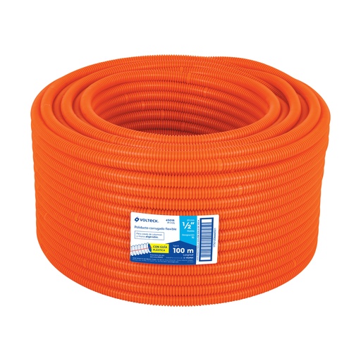 [7501206668504] FLEX CONDUIT PVC 1/2 ORANGE RL X/328FT VOLTECK 45016