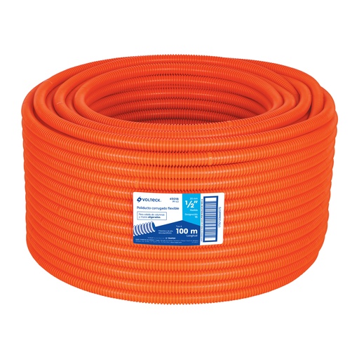 [17501206668570] FLEX CONDUIT PVC 1/2 ORANGE VOLTECK 45018