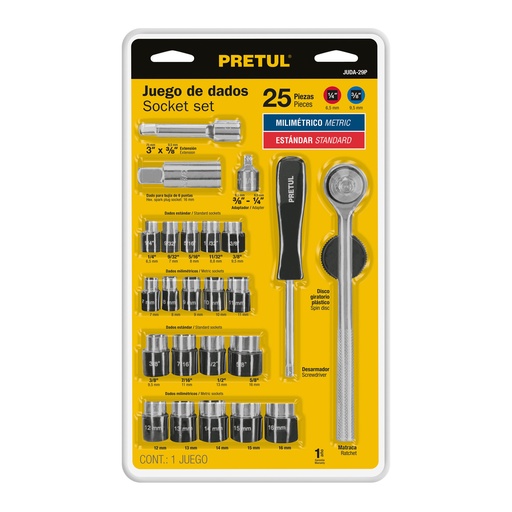 [7501206660102] JEUX DOUILLE 29PCS PRETUL 23974