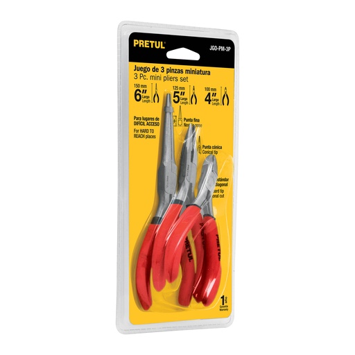 [7501206663097] JEUX PINCE 3PCS PRETUL 20016