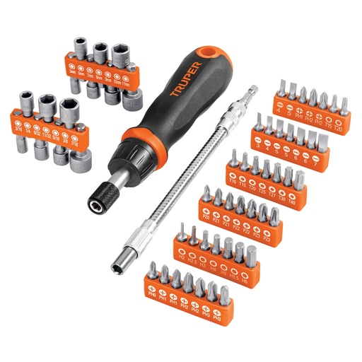 [7501206627303] JEUX TOURNE VIS 58PCS TRUPER 18220