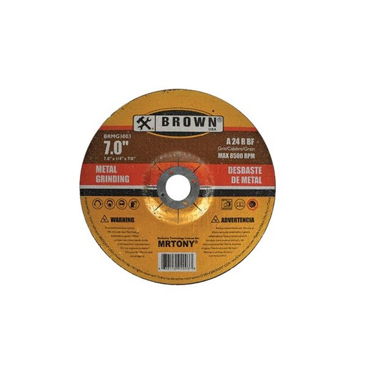 [638110920033] LAME GRINDER 7.0"X1/4"X7/8" BROWN BRMG1003