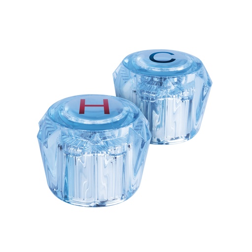 [7506240600244] POIGNET ROBINET 2PCS BLEU FOSET BASIC 49456