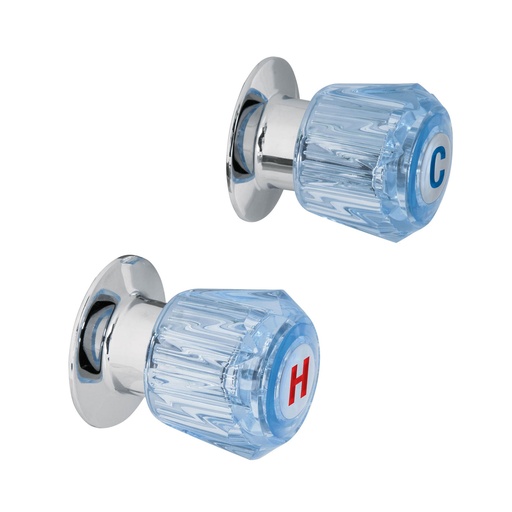 [7506240600275] POIGNET ROBINET 2PCS BLUE FOSET BASIC 49461