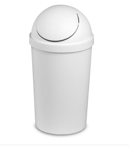 [073149108388] POUBELLE 3GAL/11.4L BLANC SWING TOP 1083LAB8