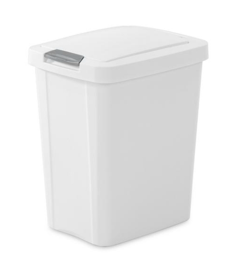 [073149104380] POUBELLE 8GAL TOUCHTOP BLANC STERILITE 1043LAB8