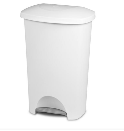 [073149109682] POUBELLE BLANC 42 L STEPON 1096