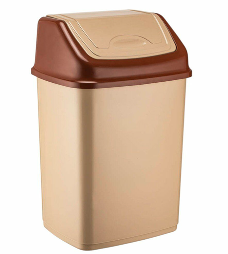 [8696219004063] POUBELLE MARRON/GRISE 18 L PLASTART CK110