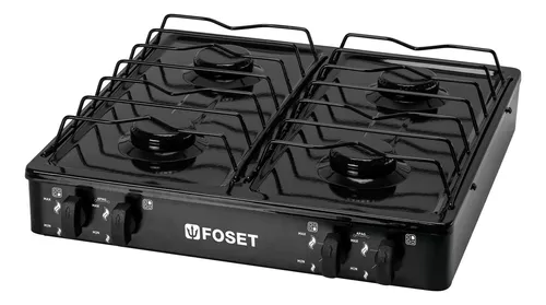 [7506240606291] RECHAUD GAS 4 FOYER NOIR FOSET 48149