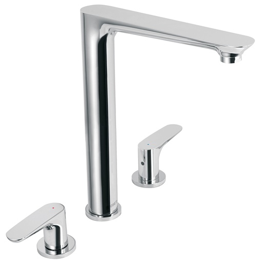 [7506240634119] ROBINET EVIER DBLE CHROME FOSET 45192