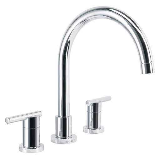 [7506240628910] ROBINET EVIER DBLE CHROME FOSET ELEMENT 49916