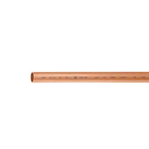 [75062406200] TUBE CUIVRE 1/2" 10FT TRUPER 41271