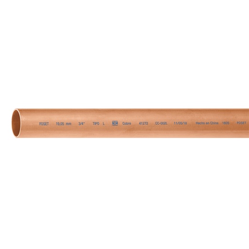 [75062406201] TUBE CUIVRE 3/4" 10FT TRUPER 41272