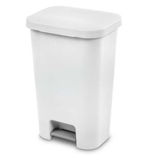 [073149106988] POUBELLE A PEDALE BLANC 11.9GAL STERILE 1069LAB8