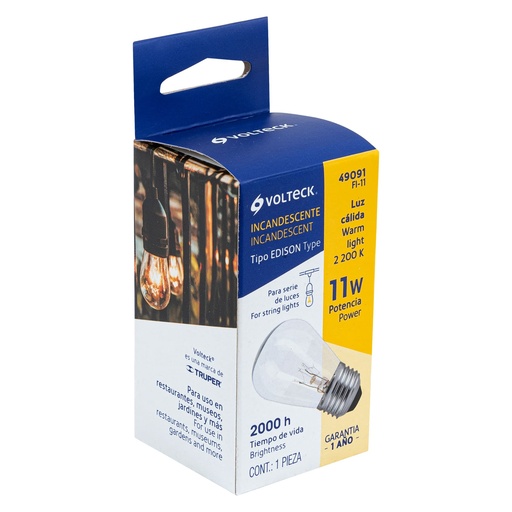 [7506240684343] AMPOULE 11W INCANDESCENT VOLTECK 49091