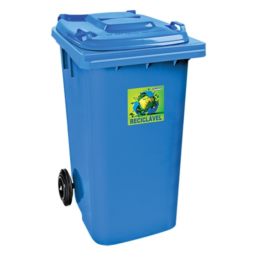 [7908439802352] POUBELLE BLEU 240L +ROUE ARQPLAST CF240AZ