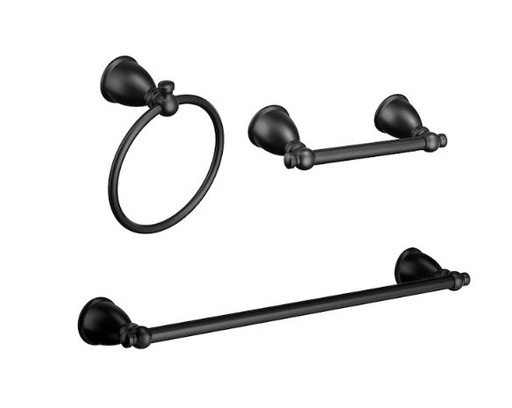 [034584034793] JEU ACC TOILETTE 3PCS NOIR MOEN Y3193BL